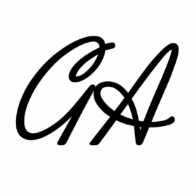 GA Classic Logo – Black Waterslide Decal – Pack of 2