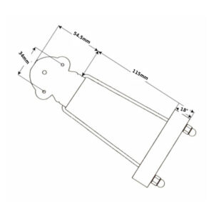 Trapeze Tailpiece for Archtop Jazz Guitars – Chrome Diamond Design – main product image