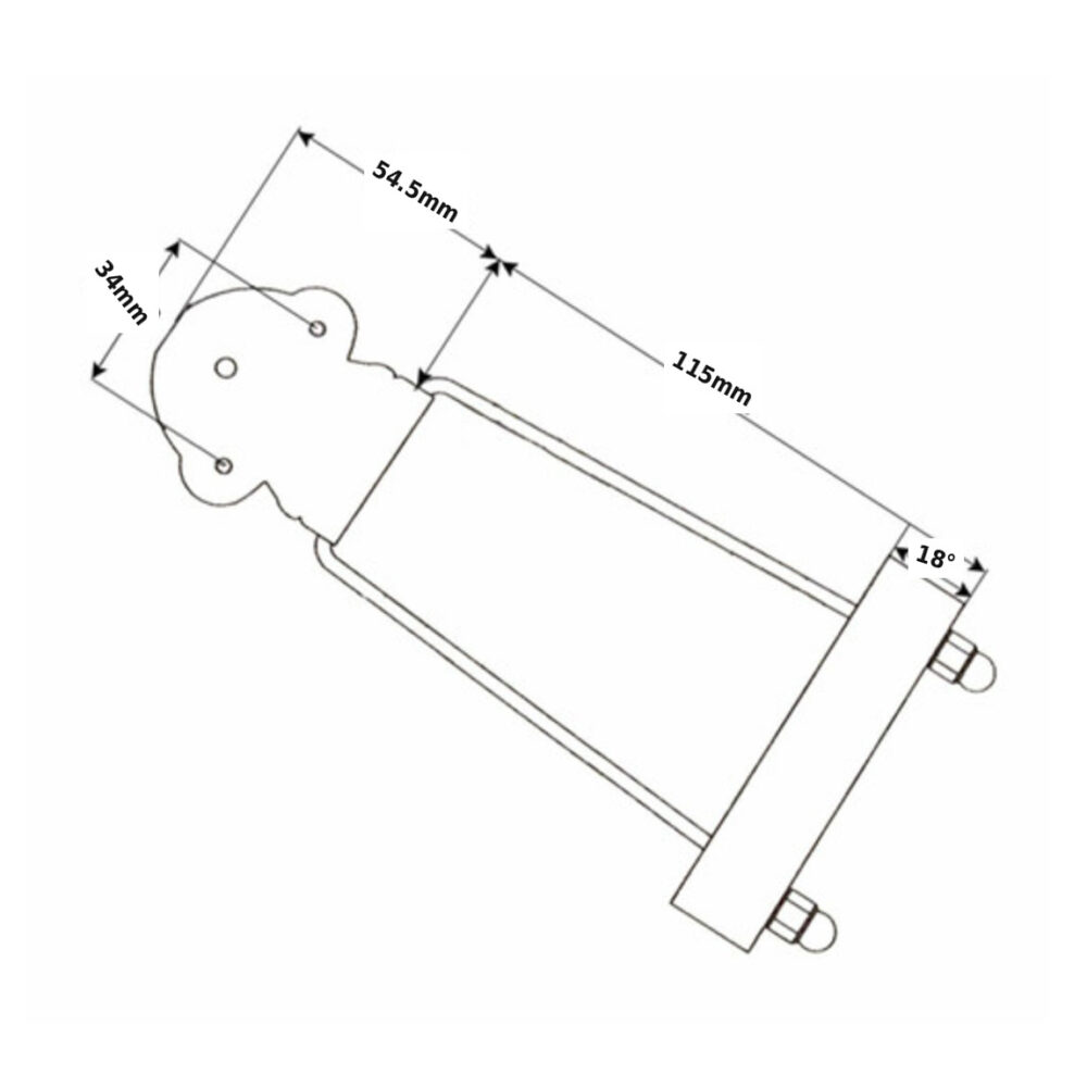 Trapeze Tailpiece for Archtop Jazz Guitars – Chrome Diamond Design – main product image