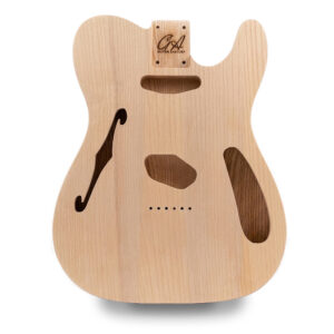 Telecaster Thinline Compatible Guitar Body – Unfinished – Ash
