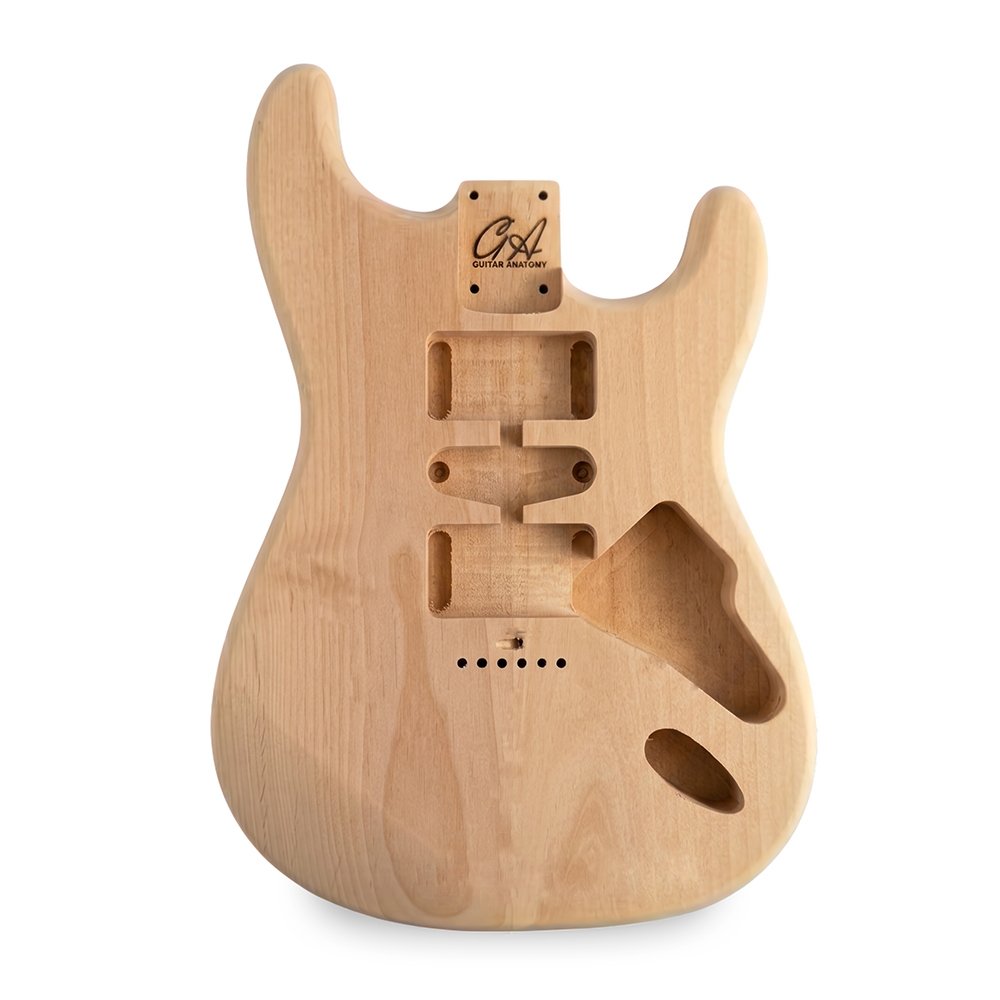 Stratocaster Compatible Hardtail Guitar Body HSH – Unfinished – 2 Piece American Alder — product photograph 1