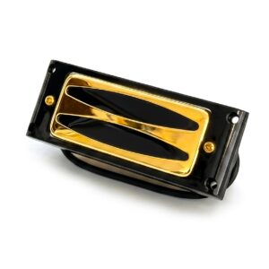 Mini LP Gold Foil Style Guitar Pickup Set – Ceramic – Neck & Bridge – Gold Bridge