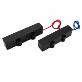 Jazz Bass Closed Cover Pickups – 4 String J Bass Pickups – Black