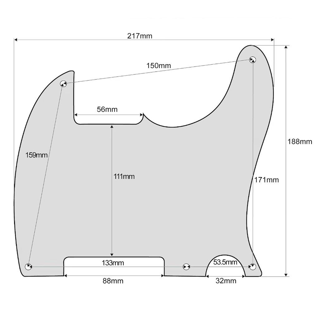 Telecaster Blank Scratchplate Pickguard – Custom Screw and Pickup Layout DIY USA MEX - Image 15