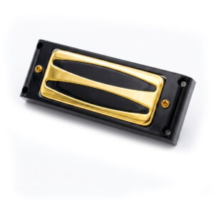 Mini LP Gold Foil Style Guitar Pickup Set – Ceramic – Neck & Bridge – Gold Neck