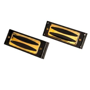 Mini LP Gold Foil Style Guitar Pickup Set – Ceramic – Neck & Bridge – Gold