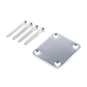 Neck Plate for Stratocaster and Telecaster Guitars - Chrome Black Gold – product image 2