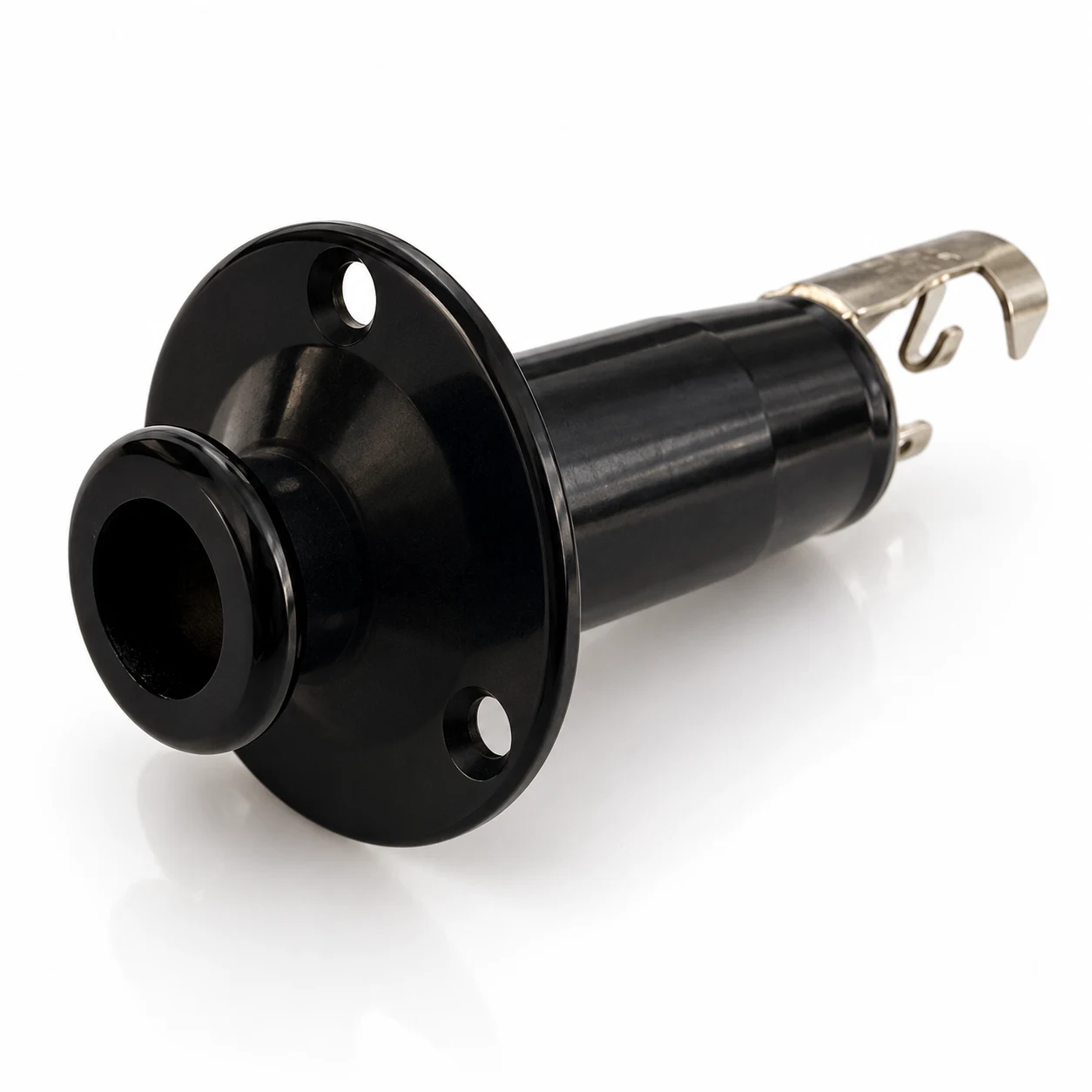 Long Barrel End Pin Strap Guitar Jack Input Socket for Acoustic or Electric Guitar - Chrome, Black, Gold – product image 6