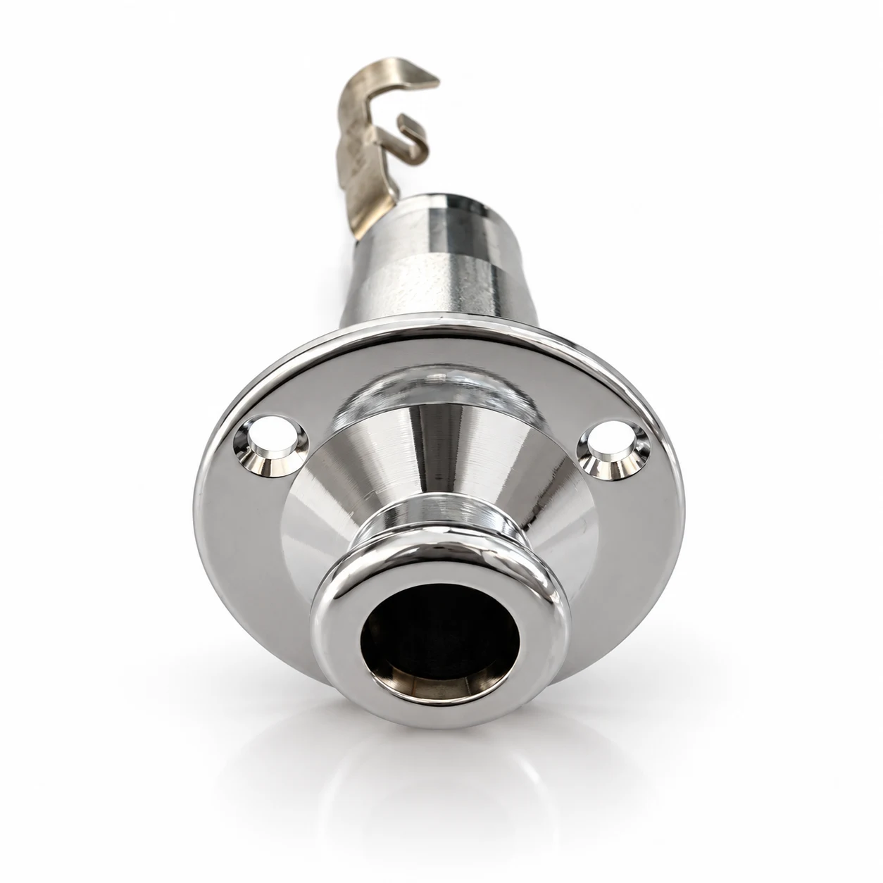 Long Barrel End Pin Strap Guitar Jack Input Socket for Acoustic or Electric Guitar - Chrome, Black, Gold – product image 2