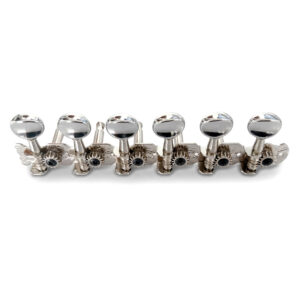 Guitar Anatomy 6 In Line Strip Tuners Vintage Open Gear Oval Machine Heads