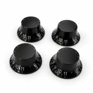 Top Hat 11 Speed Control Knobs – Volume Tone for Gibson & Epiphone Les Paul – Black