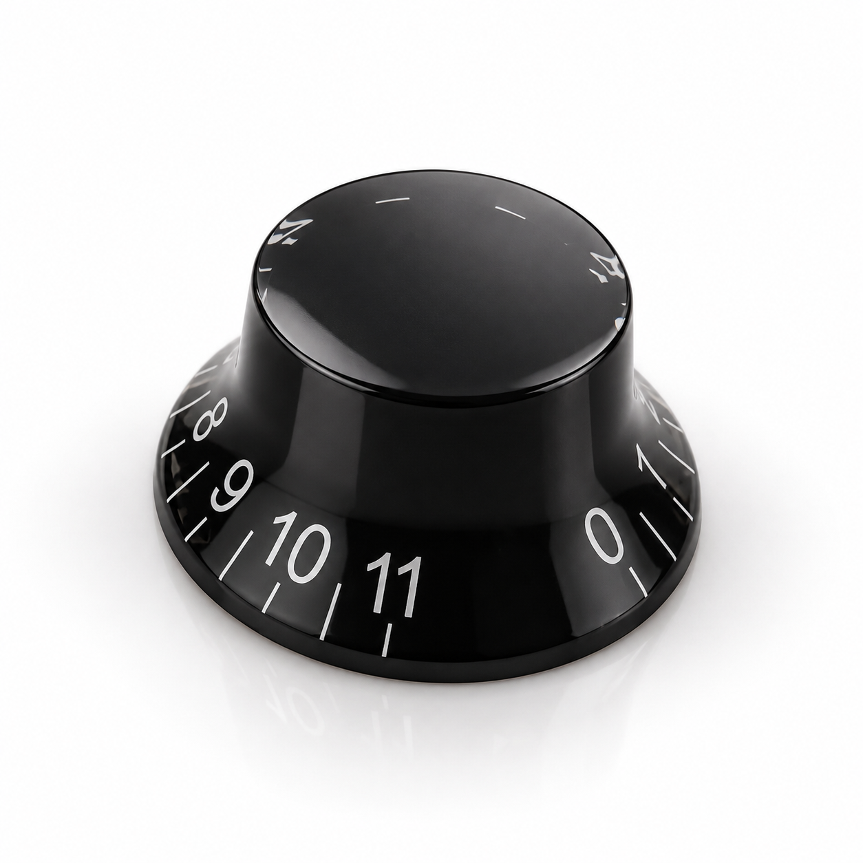 Top Hat 11 Speed Control Knobs – Volume Tone for Gibson & amp; Epiphone Les Paul – Black - Image 4