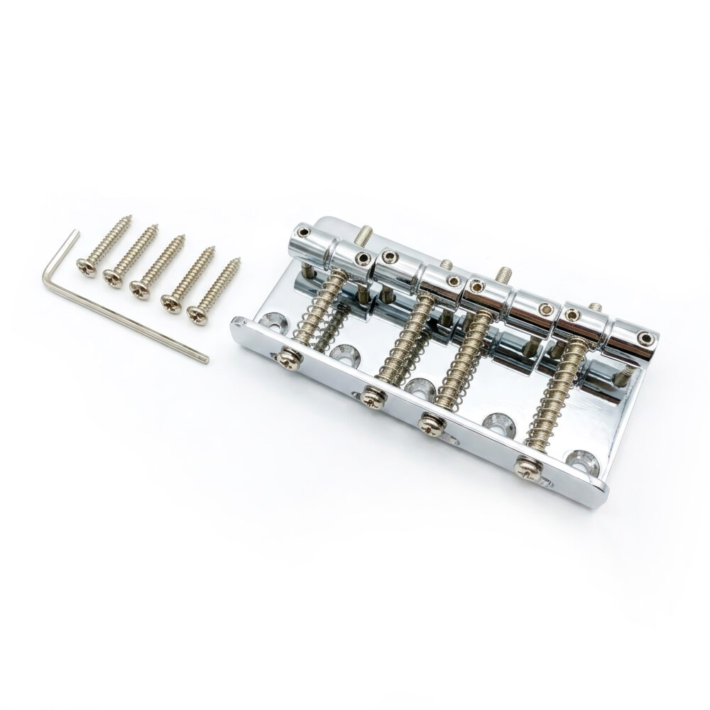 Bass Bridge – for Fender Jazz / Precision Bass 19mm – Chrome Black Gold – main product image