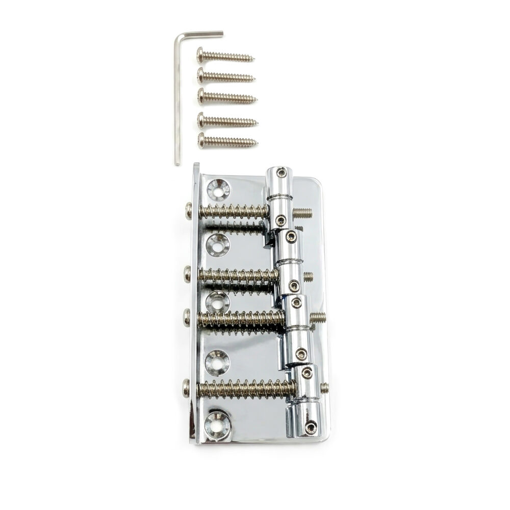 Bass Bridge – for Fender Jazz / Precision Bass 19mm – Chrome Black Gold – product image 2