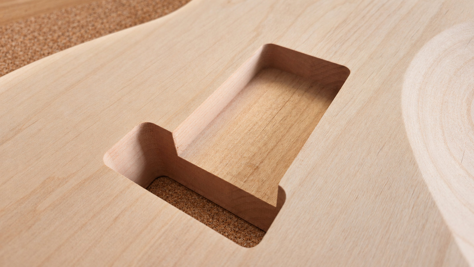 Guitar body bridge and rear hardware preparation
