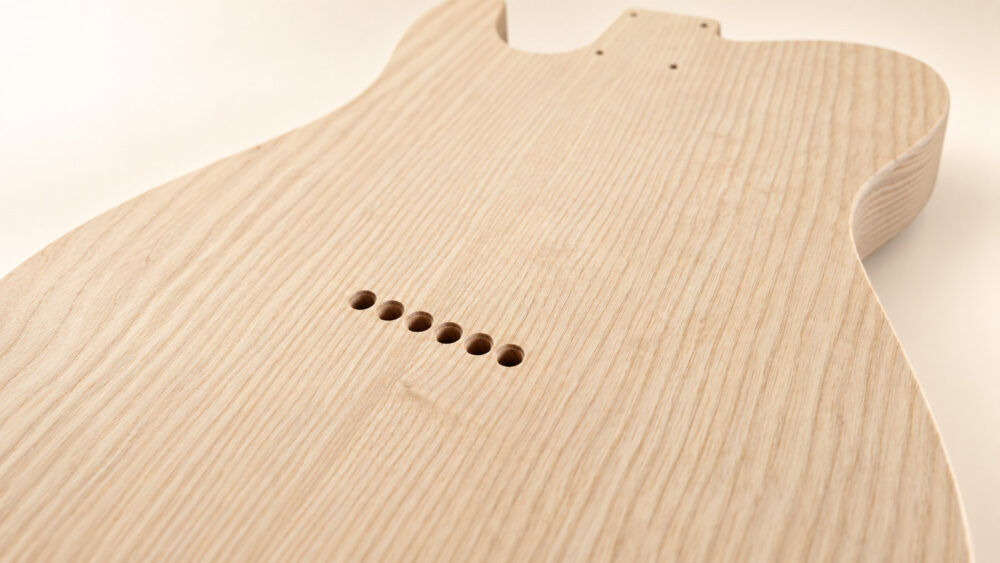 Guitar body bridge and rear hardware preparation